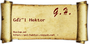 Gál Hektor névjegykártya